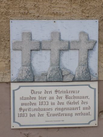 verf. eig. werk hinweistafel giebelwand