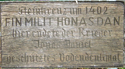 hinweistafel in situ