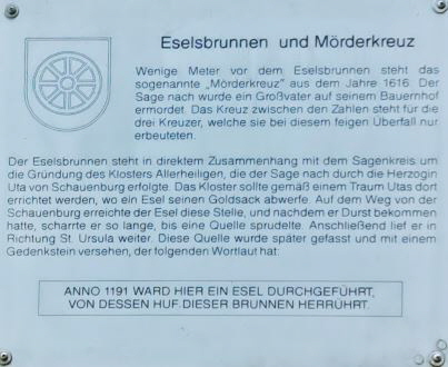 urheber: steffen kunstmann hinweistafel am eselsbrunnen