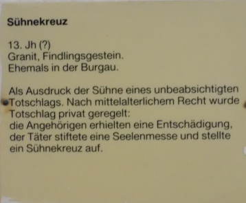 verf. eig. werk hinweistafel ueber dem kreuz