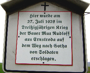 hinweistafel in situ