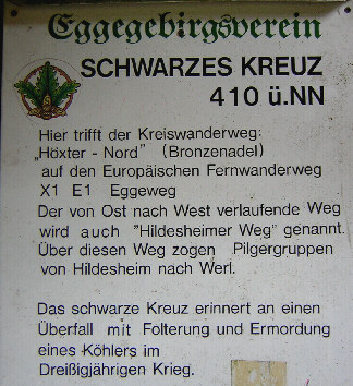 hinweisschild in schutzhuette egv