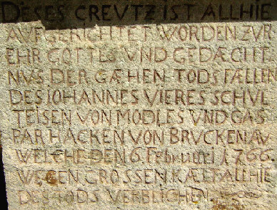 detail inschrift west