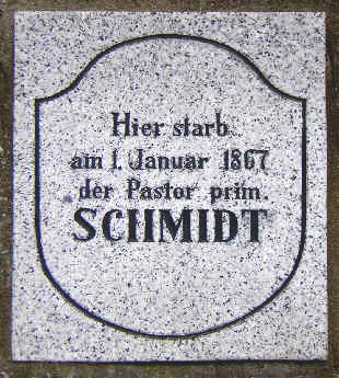 gedenkstein pastor schmidt