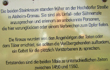 hinweistafel in situ