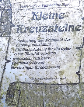hinweistafel in situ