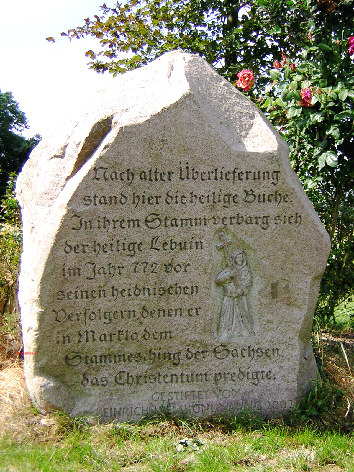 gedenkstein lebuin schwarzenmoor 