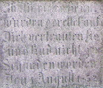 detail inschrift